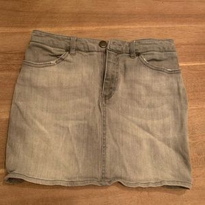 H & M grey jean mini skirt